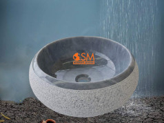 Gri Taramalı Oval Lavabo