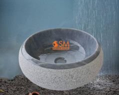 Gümüş Traverten Lavabo